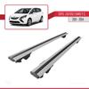 accessorypart Compatible with Opel Zafira Family B 2011-2014 Hook Model Car Roof Rack Cross Bar Gray Aluminium 2 Bars view 4