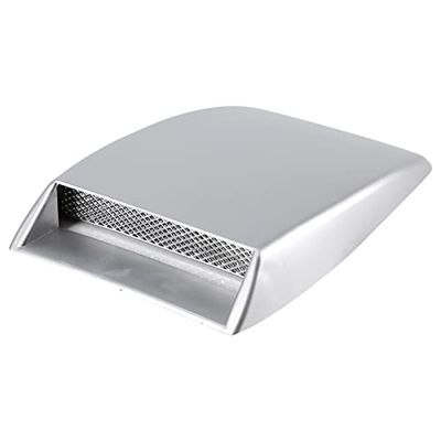 Universal Silver Car Hood Bonnet Air Intake Scoop Vent Cover, Decorative Sticker