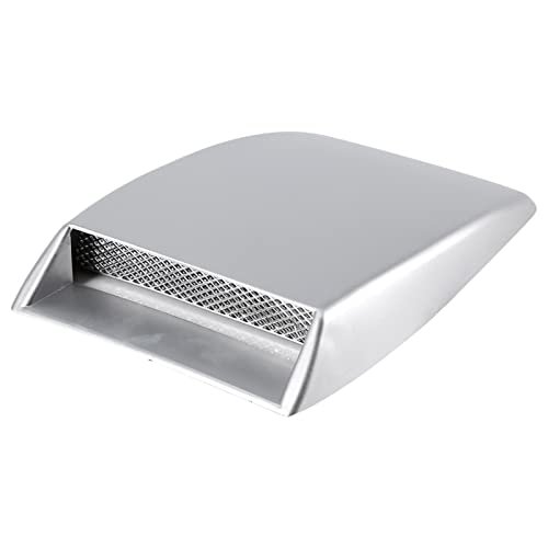 Universal Silver Car Hood Bonnet Air Intake Scoop Vent Cover, Decorative Sticker