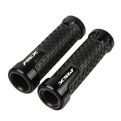 RESKIO Motorcycle Handlebar for GROM/MSX125 MSX125SF MSX 125 SF 2014-2019 2018 7/8'' 22MM Motorcycle CNC Anti-Slip Handle Grips Handle Bar Grip Hand Motorbike Handlebar Grip (Color : Black)