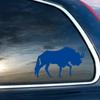 Dark Spark Decals Black Wildebeest, White Tailed GNU 4 inch Blue Indoor Outdoor Vinyl Decal view 2