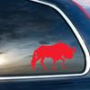 Dark Spark Decals Black Wildebeest, White Tailed GNU 7 inch Red Indoor Outdoor Vinyl Decal view 2