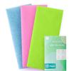 3 Pieces Exfoliating Washcloth Towel African Net Sponge Japanese Washcloth Exfoliating Sponge Loofah Exfoliating Body for Body Exfoliation(Pink,Blue,Green) view 1
