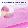 3 Pieces Exfoliating Washcloth Towel African Net Sponge Japanese Washcloth Exfoliating Sponge Loofah Exfoliating Body for Body Exfoliation(Pink,Blue,Green) view 3