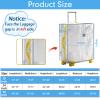 Sadnyy 3 Pieces Clear Luggage Cover PVC Suitcase Luggage Protector for 20" 24" 28" Luggage Waterproof Cover(Gray Border,Left Opening Style) view 2