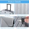 Sadnyy 3 Pieces Clear Luggage Cover PVC Suitcase Luggage Protector for 20" 24" 28" Luggage Waterproof Cover(Gray Border,Left Opening Style) view 3