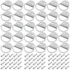PALOZO 30 Pack Small Steel D-Ring Tie Downs Anchor Lashing Ring, Silver view 1