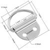 PALOZO 30 Pack Small Steel D-Ring Tie Downs Anchor Lashing Ring, Silver view 2