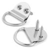 PALOZO 30 Pack Small Steel D-Ring Tie Downs Anchor Lashing Ring, Silver view 4