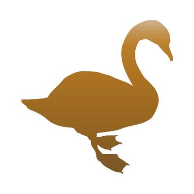 Dark Spark Decals Swan 4 inch Copper Indoor Outdoor Vinyl Decal