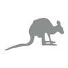 Dark Spark Decals Kangaroo Crouching 11 inch Grey Indoor Outdoor Vinyl Decal view 1