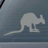 Dark Spark Decals Kangaroo Crouching 11 inch Grey Indoor Outdoor Vinyl Decal view 2
