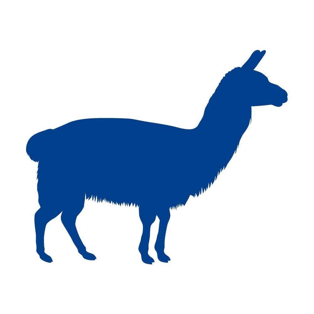 Dark Spark Decals Llama Farm Animal 4 inch Blue Indoor Outdoor Vinyl Decal