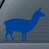 Dark Spark Decals Llama Farm Animal 4 inch Blue Indoor Outdoor Vinyl Decal view 2