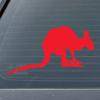 Dark Spark Decals Kangaroo Crouching 5 inch Red Indoor Outdoor Vinyl Decal view 2