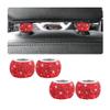 XINLIYA 4 Pack Car Headrest Collars, Bling Car Head Rest Collars Rings Decor, Rhinestone Car Head Rest Collars, Interior Car Seat Accessory, Crystal Decoration Charms for Car SUV Truck (Red) view 1