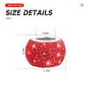 XINLIYA 4 Pack Car Headrest Collars, Bling Car Head Rest Collars Rings Decor, Rhinestone Car Head Rest Collars, Interior Car Seat Accessory, Crystal Decoration Charms for Car SUV Truck (Red) view 2