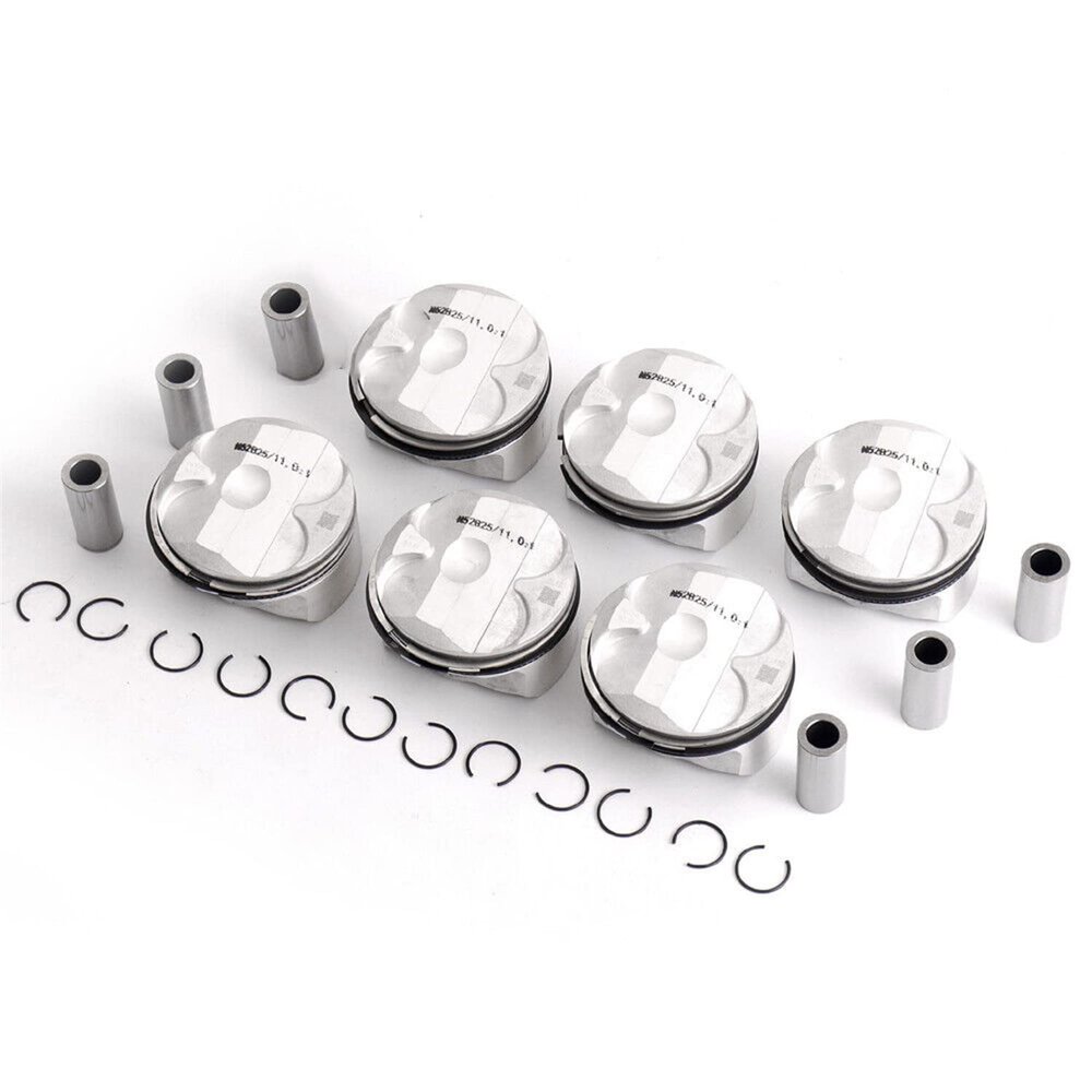 Noptul Engine Piston & Rings Kit, Suitable for E60 E90 E92 323i 525i N52B25 2.5L, Automotive Replacement Parts 11257612982