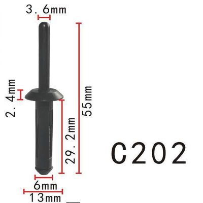 Autobahn88 Nylon Blind Pull Rivet for 3.9-10mm Thick Fastening, Compatible with BMW, GM, Ford, Chrysler (OEM# 51118047458,20452072,N803862S,6501559) (Pack of 20)