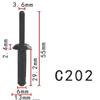 Autobahn88 Nylon Blind Pull Rivet for 3.9-10mm Thick Fastening, Compatible with BMW, GM, Ford, Chrysler (OEM# 51118047458,20452072,N803862S,6501559) (Pack of 20) view 1