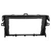 9 Inch 2DIN Car Stereo Radio Fascia Panel Bezel Trim Frame for 2006-2013 - Silver ABS Replacement Faceplate view 2