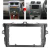 9 Inch 2DIN Car Stereo Radio Fascia Panel Bezel Trim Frame for 2006-2013 - Silver ABS Replacement Faceplate view 3