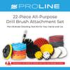Proline 22-Piece All-Purpose Drill Brush Attachment Set - The Ultimate Cleaning Tool kit for Your Home and car view 2