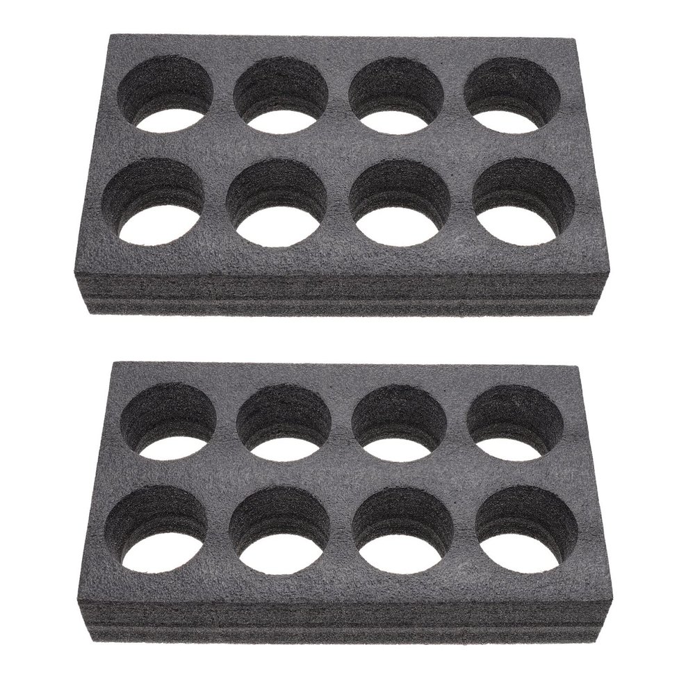 DOITOOL 2pcs Milk Tea Cup Saucer Coffee Things Multi- Hole Cup Holder Foam Bottle Tea Cup Holders Beer Purse Holders for Your Car Takeout 8-Cup Tray Pearl Cotton Bottle Holder Outdoor