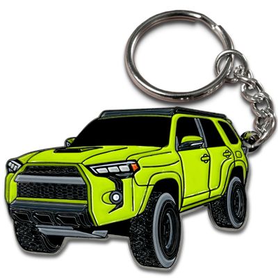 FOUR WHEEL BEAST 4Runner Accessories - Keychain 4 runner key chain key fob cover - 3rd 4th 5th gen mods car accessories trd 4 runner (Lime)