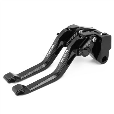 ERUKEI Brake Clutch Motorcycle Brake Clutch Lever 3D Rhombus Adjustable with Logo Motorbike Handle Accessories for Kawasaki Vulcan S 650 2015-2019 (Color : Black)