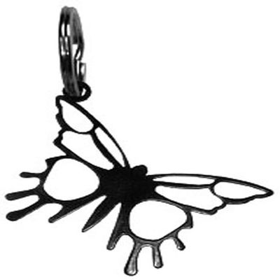 Village Wrought Iron Butterfly Keychain Key Ring