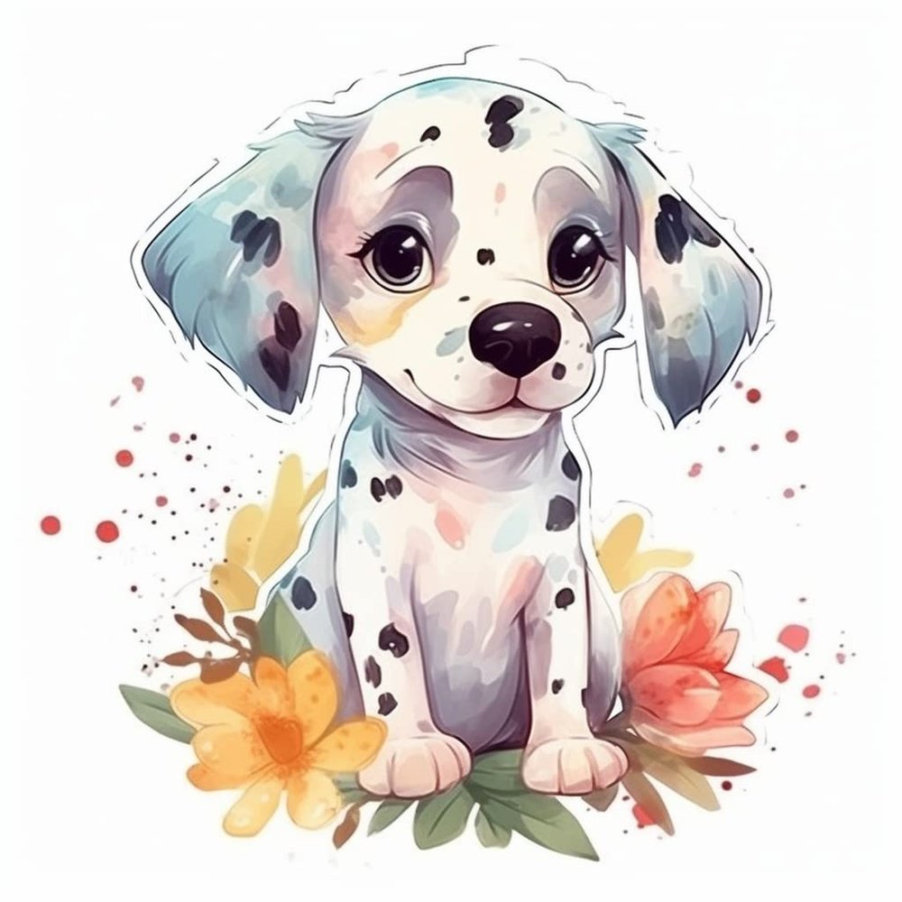 Yoonek Graphics Dalmatian Dog Vinyl Decal Sticker for Car, Laptop, Tumbler, More. #008900-8