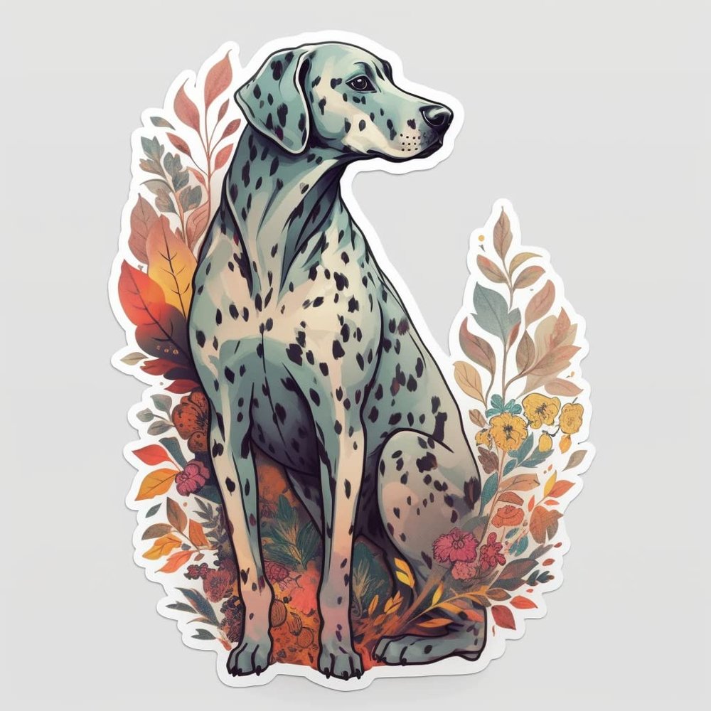 Yoonek Graphics Dalmatian Dog Vinyl Decal Sticker for Car, Laptop, Tumbler, More. #008851-6