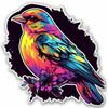 Yoonek Graphics New Jersey Eastern Goldfinch Bird Violet Flower Vinyl Decal Sticker for Car, Laptop, Tumbler, More. #008912-4" view 1