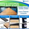 Cuda Powersports Custom Make Boat Trailer Bunk Boards Boat Trailer Bunk Boards (1 Pair) Carpeted Bunk Boards -2"x4"x78in Long-Wood view 2