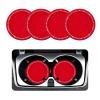 Ziciner 4 Pack Bling Car Coaster, Crystal Soft Rubber Cup Holder Insert Coaster, Anti-Slip Rhinestone Drink Mat, Universal Interior Accessories for Car SUV Truck (Red&White) view 1
