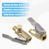 X AUTOHAUX Air Chuck Kit with Clip Adapter Brass Locking Tire Inflator Nozzle Adapter Connect Fits Most Pressure Gauge Air Inflators Tire Gauges 250PSI view 3
