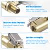 X AUTOHAUX Air Chuck Kit with Clip Adapter Brass Locking Tire Inflator Nozzle Adapter Connect Fits Most Pressure Gauge Air Inflators Tire Gauges 250PSI view 4
