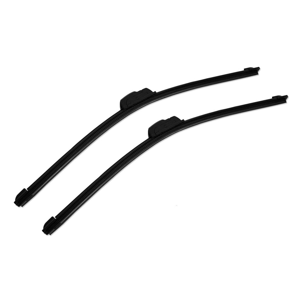 Premium All-Season Natural Rubber J-Hook Windshield Wiper Blades (Pack of 2) - OEM Quality, Bracketless & Frameless Design for Superior Auto Visibility (15"+15" Wipers)