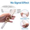 CACARLIKE for Ford Key Fob Cover with Leather Lanyard, Car Key Fob Case Compatible with Ford CMAX Edge Escape Expedition Explorer Flex Focus Taurus Lincoln Smart Key Protector Holder view 3