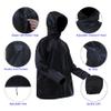 Rizzon Rain Suit Jacket/Trouser for Men Women Waterproof Lightweight Rain Gear for Outdoor Farm Fishing Motorcycle (Black,L) view 2