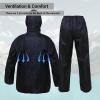 Rizzon Rain Suit Jacket/Trouser for Men Women Waterproof Lightweight Rain Gear for Outdoor Farm Fishing Motorcycle (Black,L) view 4