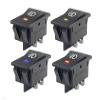 BRART Car Auto Fog Light Rocker Toggle Switch B35 DC 12V 35A 4Pins LED Dashboard LED Color Red Green Amber Blue White (Color : Blue) view 1