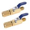 Mtsooning Air Conditioner Ball Valve 1/4" SAE Adapter Straight Refrigerant Valve Replacement for R134a R22 R12 R410a Charging hoses A/C HVAC Refrigerant view 1