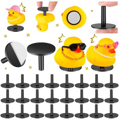 ZHWKMYP 20Pcs Duck Holder, Black Plastic Duck Plug Holders for Car Dash, Rubber Ducks Mounts for Car Dashboard Lover (Excluding Rubber Ducks)