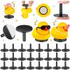 ZHWKMYP 20Pcs Duck Holder, Black Plastic Duck Plug Holders for Car Dash, Rubber Ducks Mounts for Car Dashboard Lover (Excluding Rubber Ducks) view 1