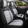 LEYPOCO Leather Seat Cover for Nissan Armada 2004-2023,Waterproof Soft Seat Covers,Interior Accessories Seat Covers Cushion Vehicle Protector Airbag Compatible(Black&Gray,Full Set) view 1