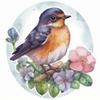 Yoonek Graphics Wisconsin American Robin Bird Wood Violet Flower Vinyl Decal Sticker for Car, Laptop, Tumbler, More. #0010028-6 view 1