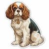 Yoonek Graphics Cavalier King Charles Spaniel Cavalier King Charles Spaniel Dog Vinyl Decal Sticker for Car, Laptop, Tumbler, More. #009535-8 view 1