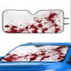 Windshield Sun Shade Blood Hand Horror Spooky Accordion Folding Auto Sunshade for Car Truck SUV Zombie Themed Scary Sun Visor Protector 28 x 55 in view 1